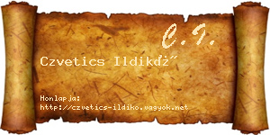 Czvetics Ildikó névjegykártya