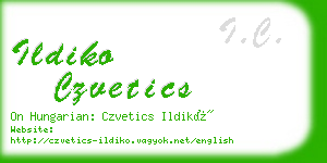 ildiko czvetics business card